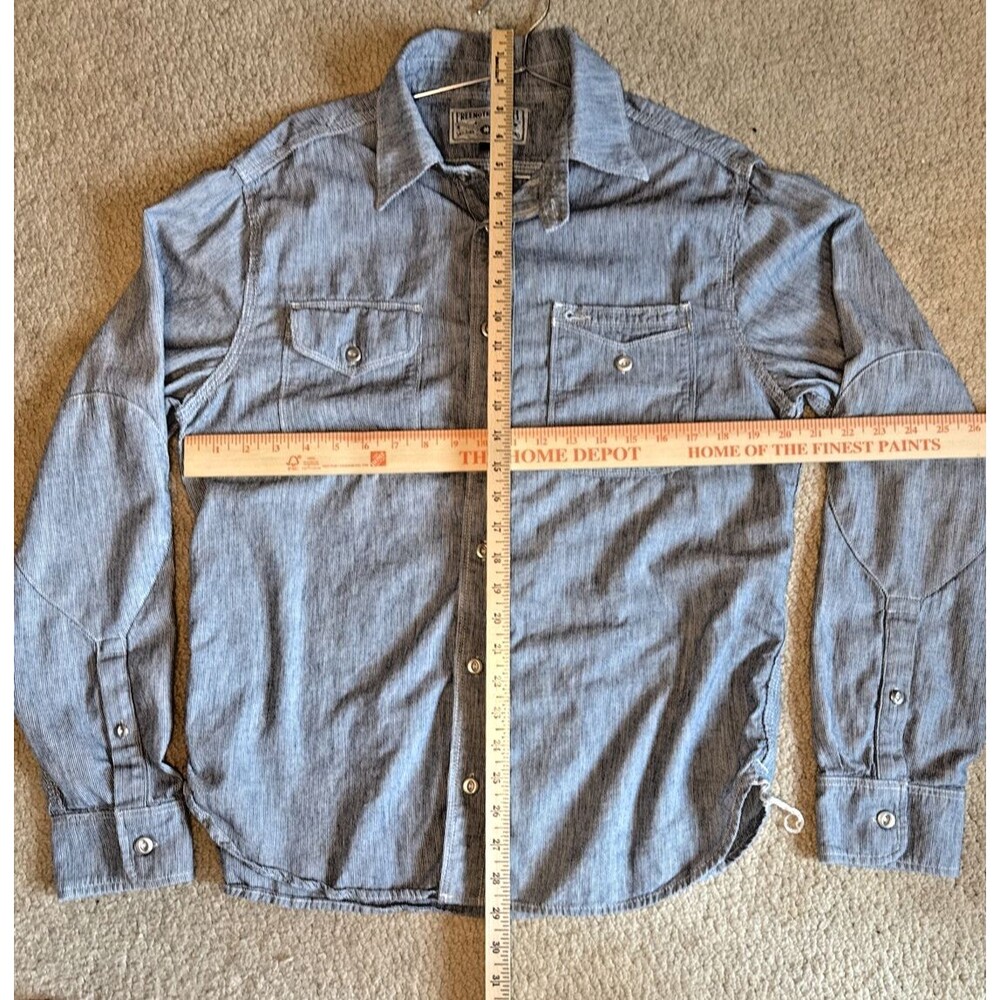 Freenote Cloth Lambert Hickory Stripe Long Sleeve Shirt | Men's Large - Picture 7 of 11